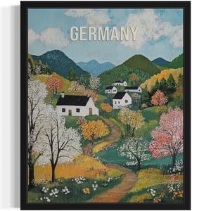 Germany Europe Scenery Art Print, Wall Art Poster, Original Paint Artwork, Artwork Decor