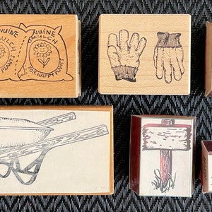 Rubber Stamps of items for Gardening
