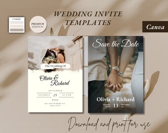 Modelos de casamento com reserva de data de eucalipto, conjunto de convites de casamento para impressão, tema de flores, download instantâneo, papelaria de casamento