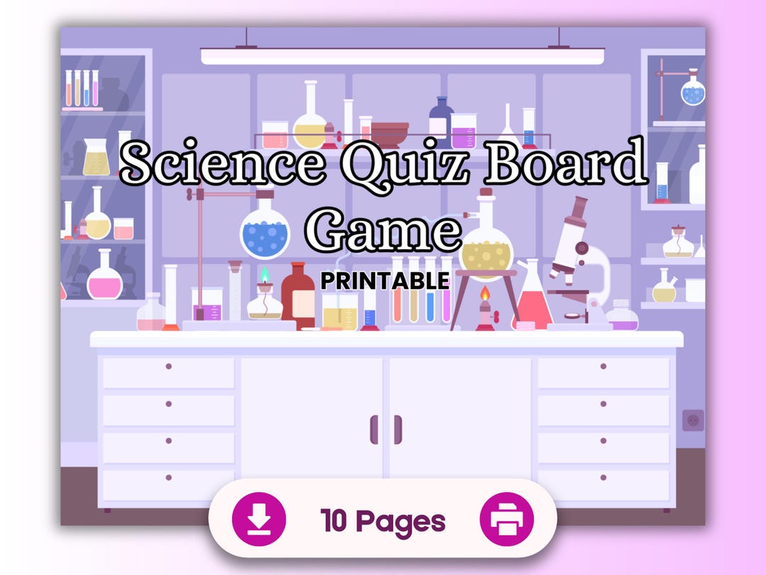 Science Quiz Board Game – Printable Educational STEM Activity (digital ...