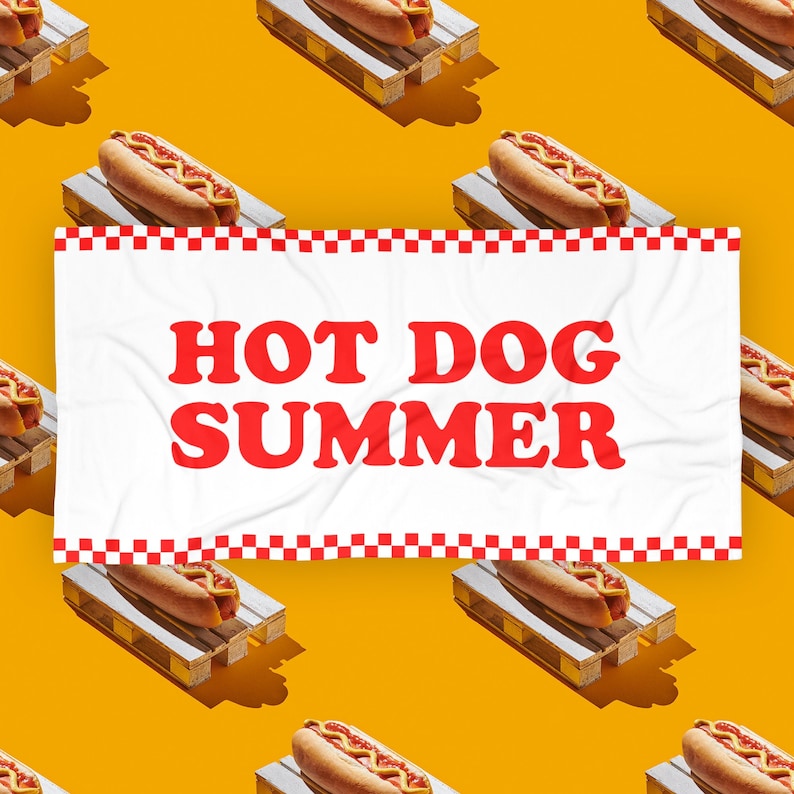 Hot Dog Summer Hot Girl Summer Beach Towel for Pool or Ocean