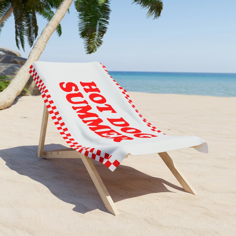 Hot Dog Summer Hot Girl Summer Beach Towel for Pool or Ocean