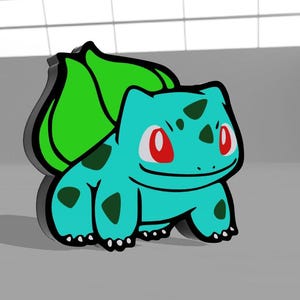 3d Printing Bulbasaur STL Light Box (Digital STL and 3MF File)