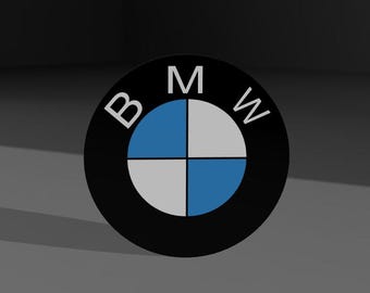 Archivo STL del logotipo de BMW para impresión 3D, decoración de coche (archivo digital)