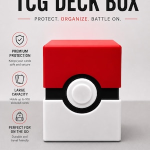 Anime Inspired Top Loader Deck Box  for Modern Desk Display or Collector Setup