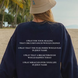 In Jesus Name Christian Crewneck Sweatshirt | Dear Person Behind Me Sweatshirt | Try Jesus | Jesus Sweatshirt | Christian Shirts for Women