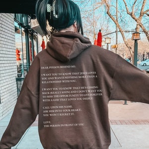Dear Person Behind Me Hoodie | Dear Person Behind Me Christian Oversized Hoodie | Jesus Sweat Shirt | Oversize Sweat Shirt | Jesus is King