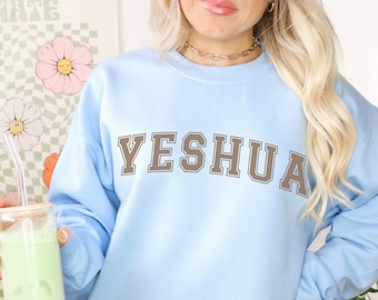 Sudadera Yeshua / Sudaderas Jesús Yeshua Fuente universitaria / Camiseta Yeshua Jesús / Sudadera cristiana para esposa / Sudadera Jesús para adolescentes