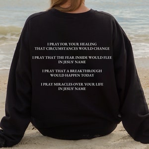 Dear Person Behind Me Christian Crewneck Sweatshirt | In Jesus Name Sweatshirt | Try Jesus | Jesus Sweatshirt | Christian Shirts for Women