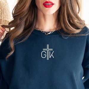 Christian Embroidered Crewneck Sweatshirt | Embroidered Sweatshirt | Christian Sweatshirt for Women | Christian Shirts | Faith Gifts For Her