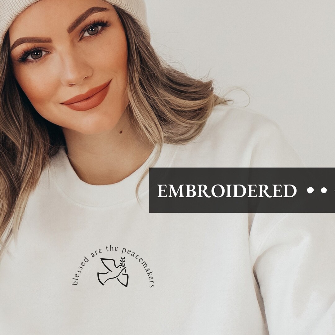 Embroidered Christian Sweatshirt Custom Embroidered Sweatshirt Bible