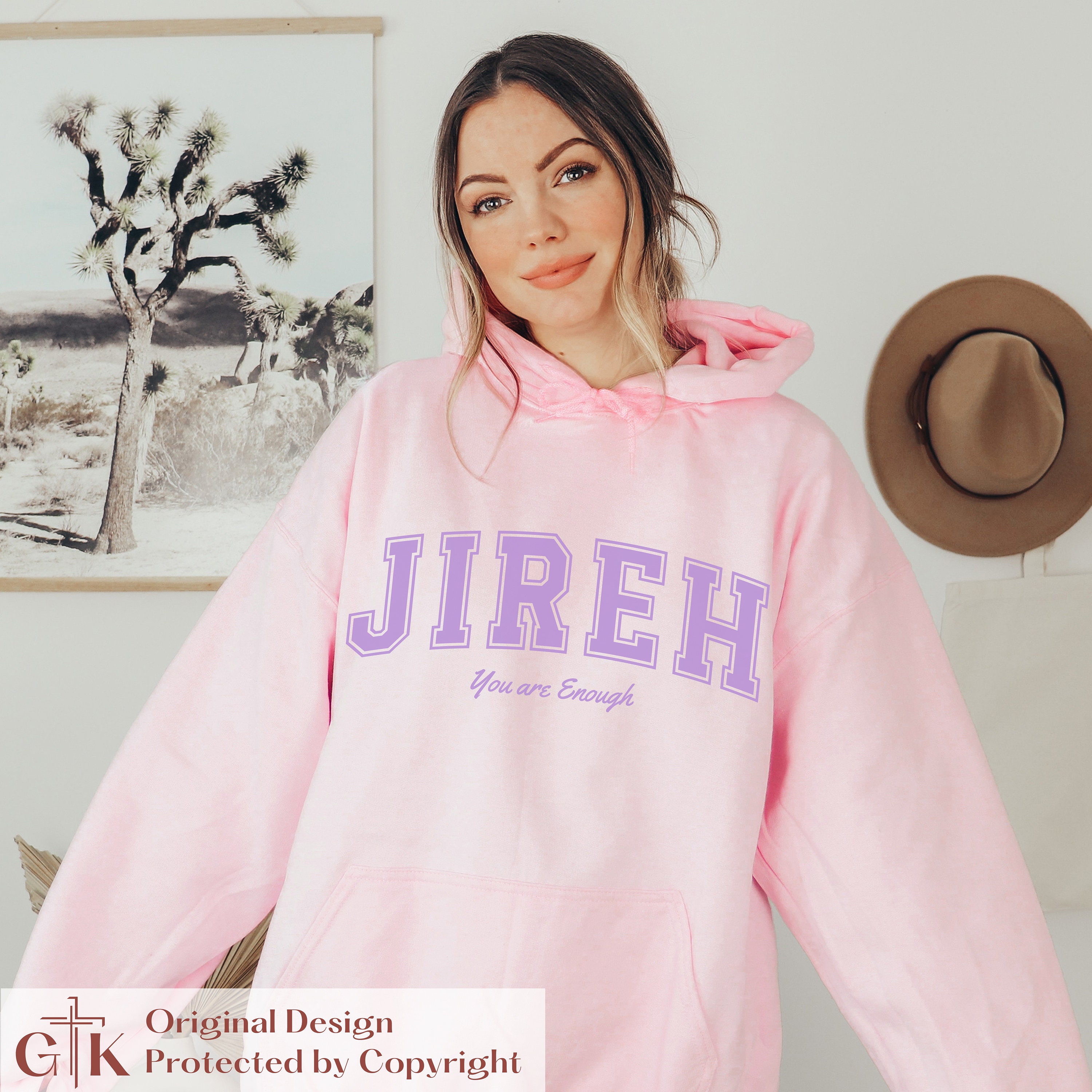 Varsity Font Jireh You Are Enough Hoodie Christian Sweatshirt Jireh Jehovah Jireh Hoodie Jesus