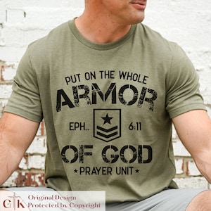 Armor of God Shirt for Men | Armour of God Shirt for Men | Ephesians Armor of God Tshirt | Put On The Full Armor of God Prayer Shirt