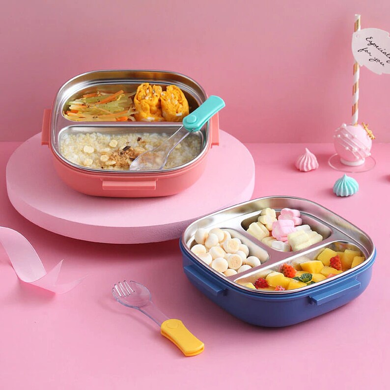 Portable Lunch Box Stainless Steel for Kids 550ml - Etsy