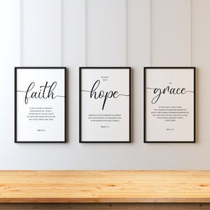 Mormon Scripture Wall Art, Gallery Set of 3 Prints, Alma, Moroni, Ether, Book of Mormon Art for Mormon Decor, LDS Decor, Digital Download