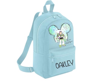 Mochila infantil personalizada Buzz Lightyear, mochila Buzz Lightyear para la vuelta al cole, mochila para niños pequeños, bolsa de guardería Toy Story, mochila infantil con cualquier nombre.
