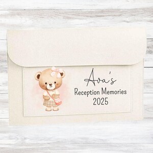 Personalised School Memories Folder: Kids Felt Memory Keepsake Document Storage