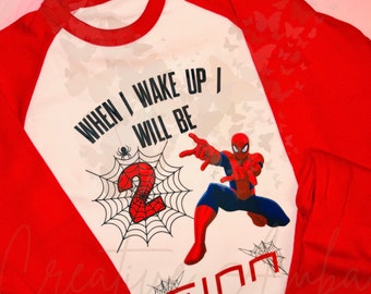 When I Wake Up I Will Be Personalised Birthday Spidey Design, Soft Cotton Kids Birthday Eve Gift, Boys/Girls Design