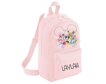 Mochila infantil personalizada de Ratón y sus amigos, mochila para niños pequeños, bolsa de guardería para la vuelta al cole.