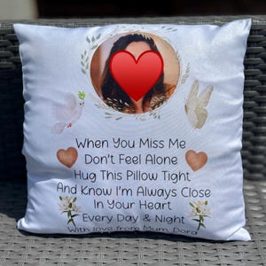 Custom Photo Memorial Pillow: Personalised Keepsake Cushion for Loss of Loved One image 4