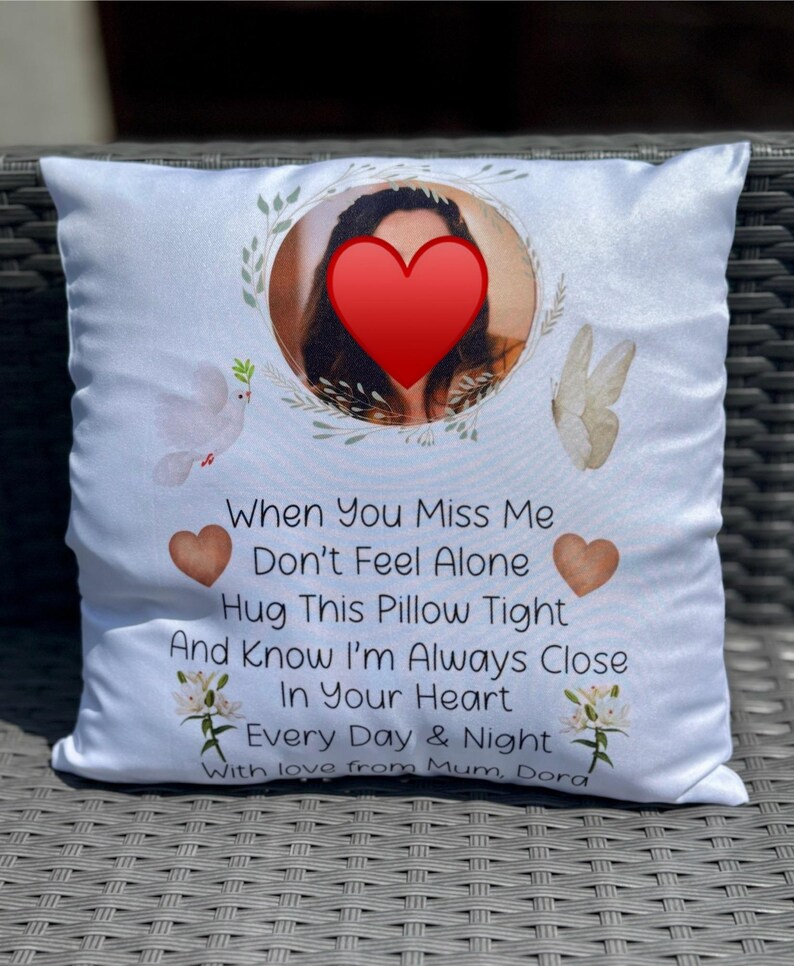 Custom Photo Memorial Pillow: Personalised Keepsake Cushion for Loss of Loved One image 4