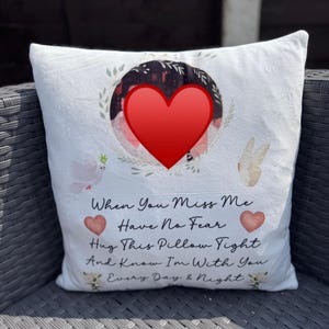 Custom Photo Memorial Pillow: Personalised Keepsake Cushion for Loss of Loved One image 3