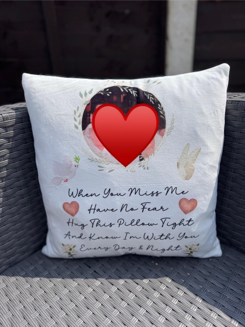 Custom Photo Memorial Pillow: Personalised Keepsake Cushion for Loss of Loved One image 3