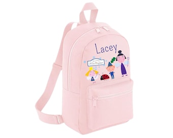 Mochila infantil personalizada Little Kingdom, mochila para la vuelta al cole, mochila para niños pequeños, bolsa de guardería, mochila infantil con cualquier nombre.