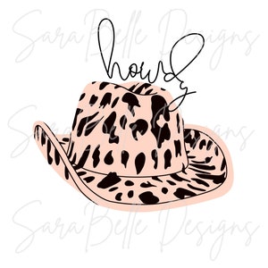 Howdy Cowboy Hat, cowboy png, cowboy hat png, cow print png, howdy png, western png