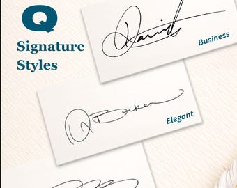 Custom 'Q' Letter Signature Design | Handwritten Style (Digital Delivery)