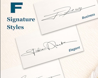 Custom F Letter Signature Design | Handwritten Style, Unlimited Revisions (Digital Delivery)