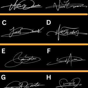 Diseño de Firma Manuscrita Personalizada | Estilo real escrito a mano | PNG transparente | Video y hoja de práctica opcionales