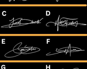 Diseño de Firma Manuscrita Personalizada | Estilo real escrito a mano | PNG transparente | Video y hoja de práctica opcionales