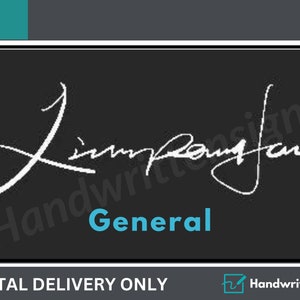 Handwritten signature design