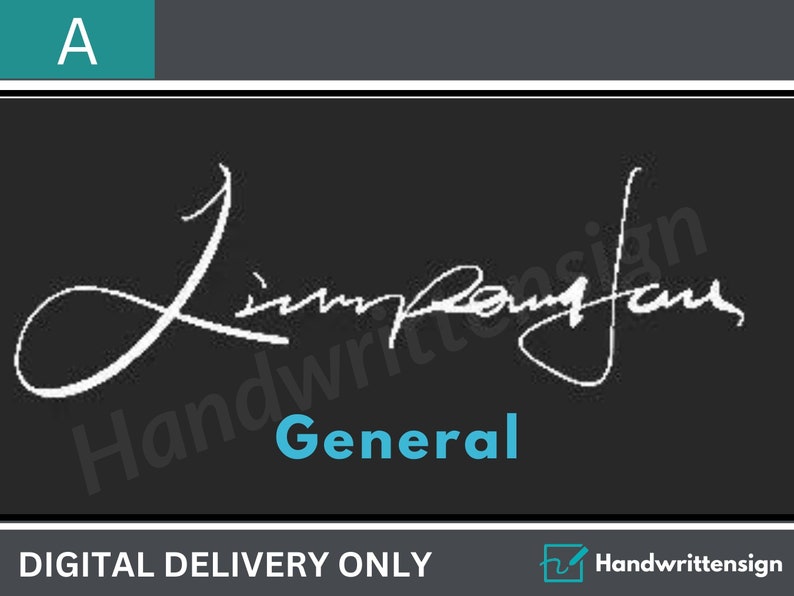 Handwritten signature design