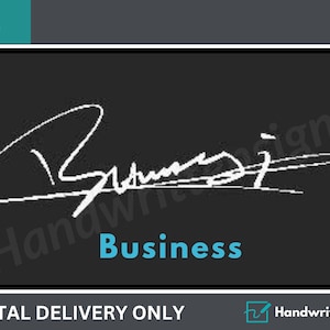 Handwritten signature design