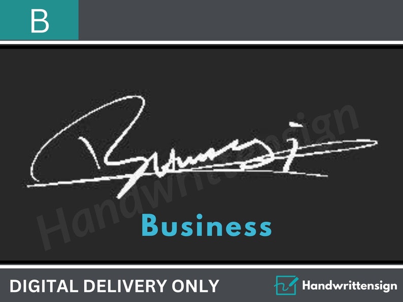 Handwritten signature design