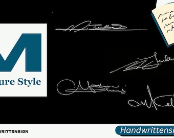 M Letter Signature Style in a handwritten style, digital delivery within 36-72 hours, video and worksheet available for your practice