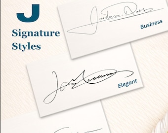 J Letter Signature Design | Real Handwritten Style, Video Tutorial (Digital Delivery)