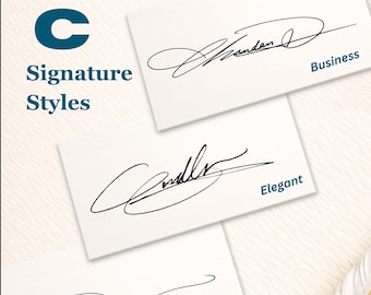 Custom C Letter Signature Design | Handwritten Style, Video Tutorial (Digital Delivery)