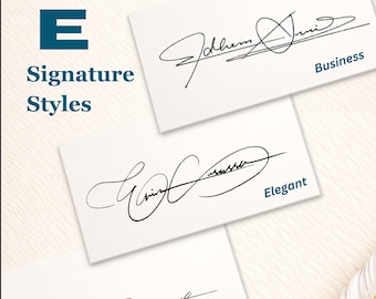 Custom E Letter Signature Design | Handwritten Style (Digital Delivery)