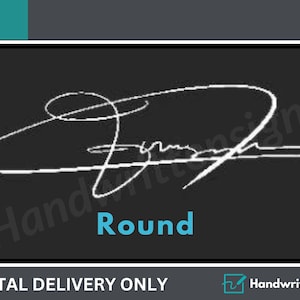 Handwritten signature design