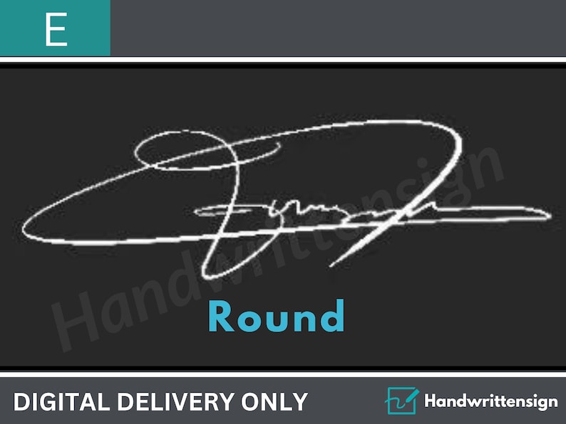 Handwritten signature design