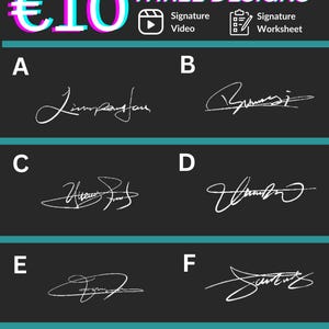 Pacchetto Firma Personalizzata | Stile manoscritto reale | PNG trasparente | Video & scheda pratica opzionali | Consegna digitale