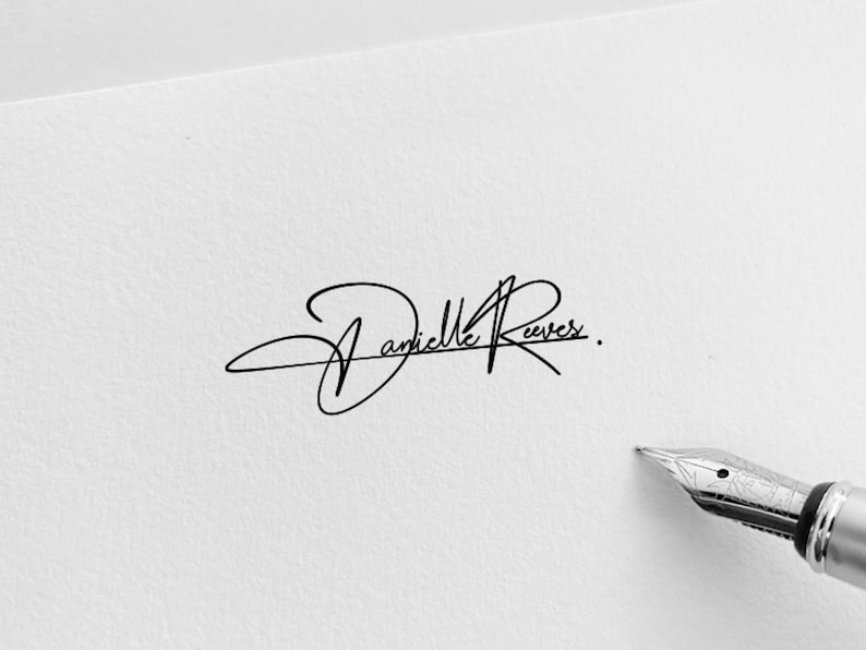 Signature Logo Design Real Handwritting Style Wedding Etsy