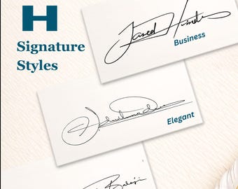 Custom H Letter Signature Design | Handwritten Style (Digital Delivery)