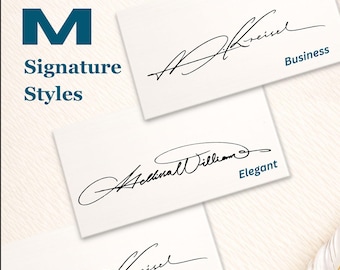Custom M Letter Signature Design | Handwritten Style (Digital Delivery)