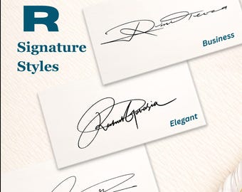 R Letter Signature Design With Unlimited Revision | Real Handwritten Style | Video Tutorial + Worksheet Included | Digital Delivery