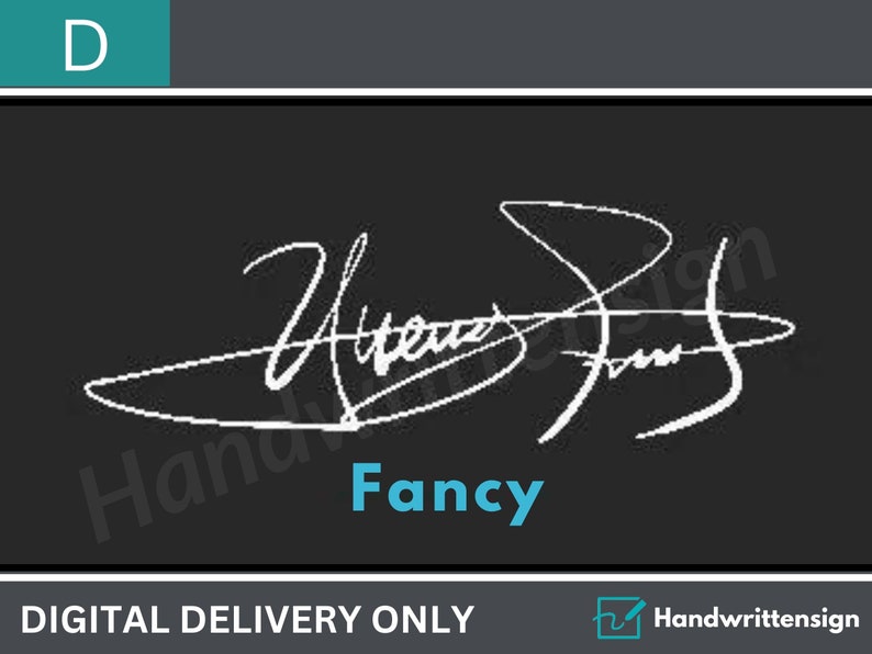 Handwritten signature design