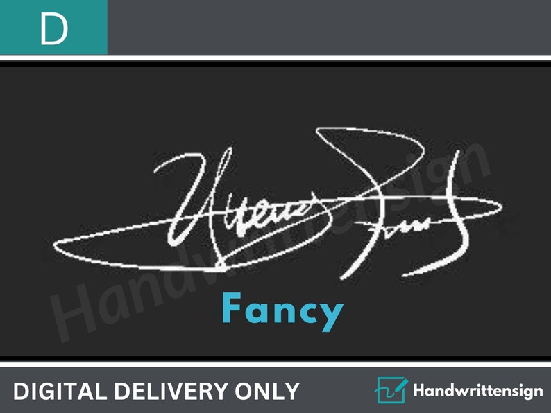 Echte handschrift stijl,Custom handtekening ontwerp afbeelding 9